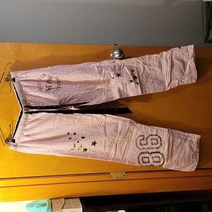 VS Pink Striped Pajama Pants